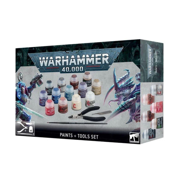Warhammer 40K Paints + Tools Set 10E Miniatures Games Workshop   