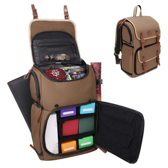 Enhance: Designer Tan Card Backpack Supplies Enhance Gaming   