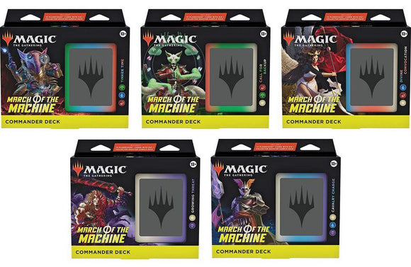 MTG: March of the Machine Commander all 5 Decks  Wizards of the Coast   