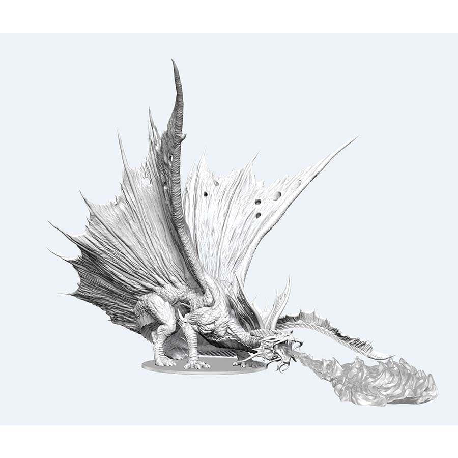 Unpainted Adult Gold Dragon Miniatures WizKids   