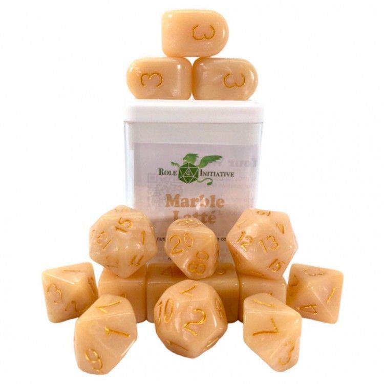 15-set Marble Latte FC Dice Role 4 Initiative