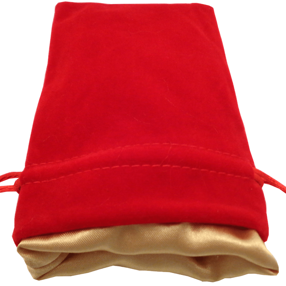 Metallic Dice Games Small Red/Gold Velvet Dice Bag Supplies FanRoll by Metallic Dice Games