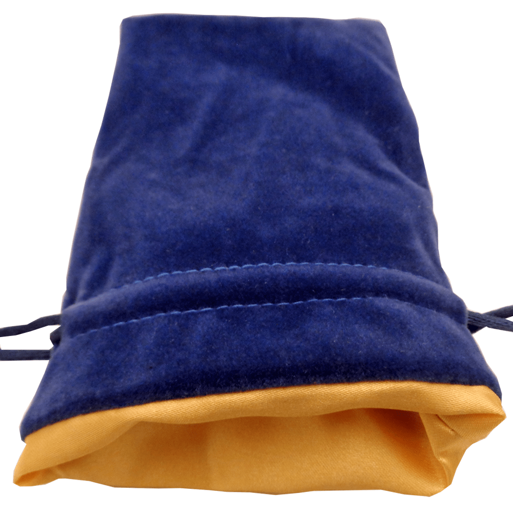 Metallic Dice Games Large Blue/Gold Velvet Dice Bag Supplies FanRoll by Metallic Dice Games