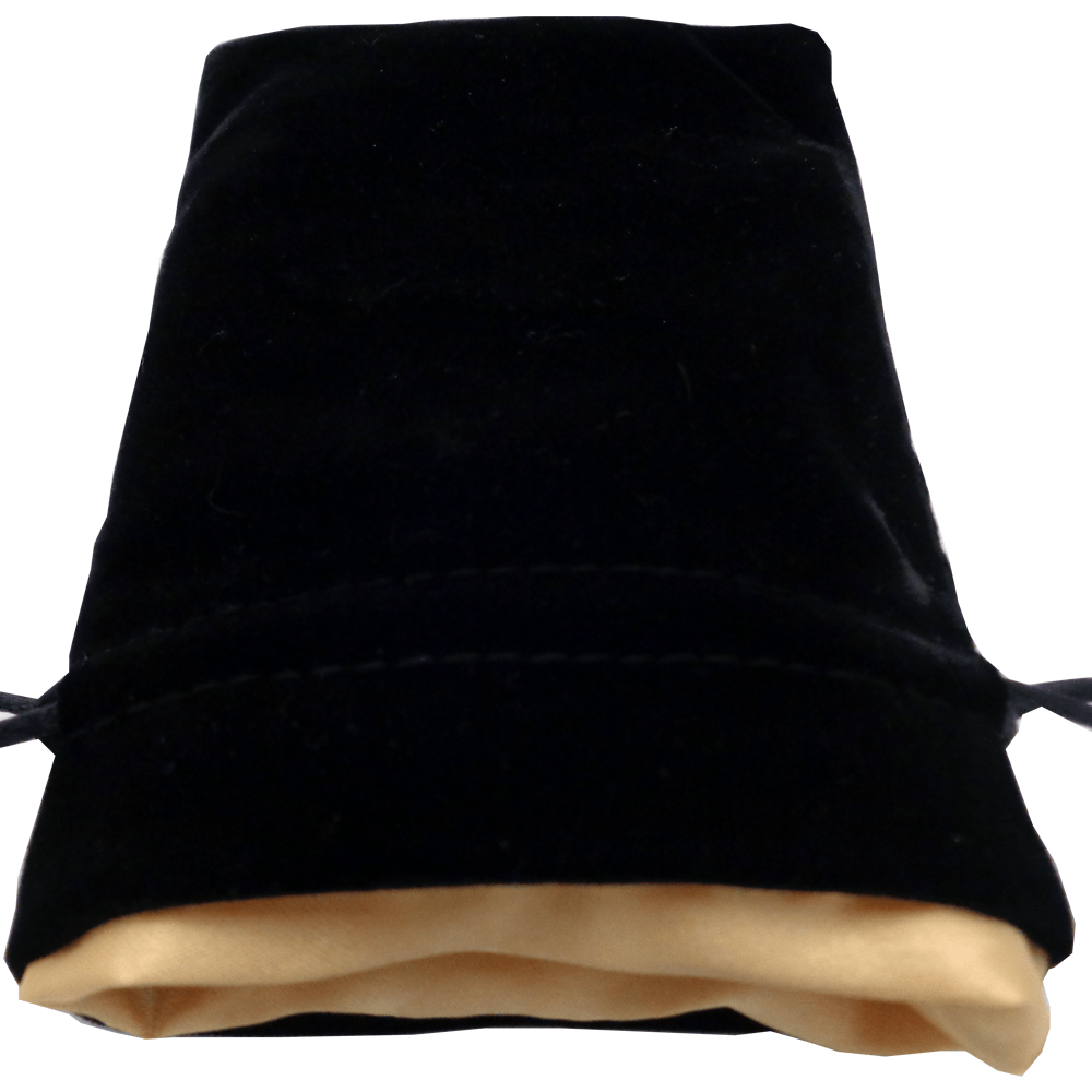 Metallic Dice Games Small Black/Gold Velvet Dice Bag Supplies FanRoll by Metallic Dice Games