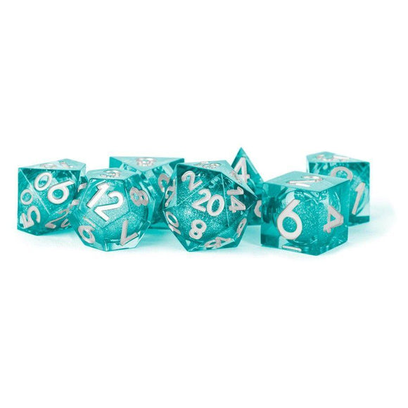 7-set Mana Extract Liquid Core Dice FanRoll by Metallic Dice Games