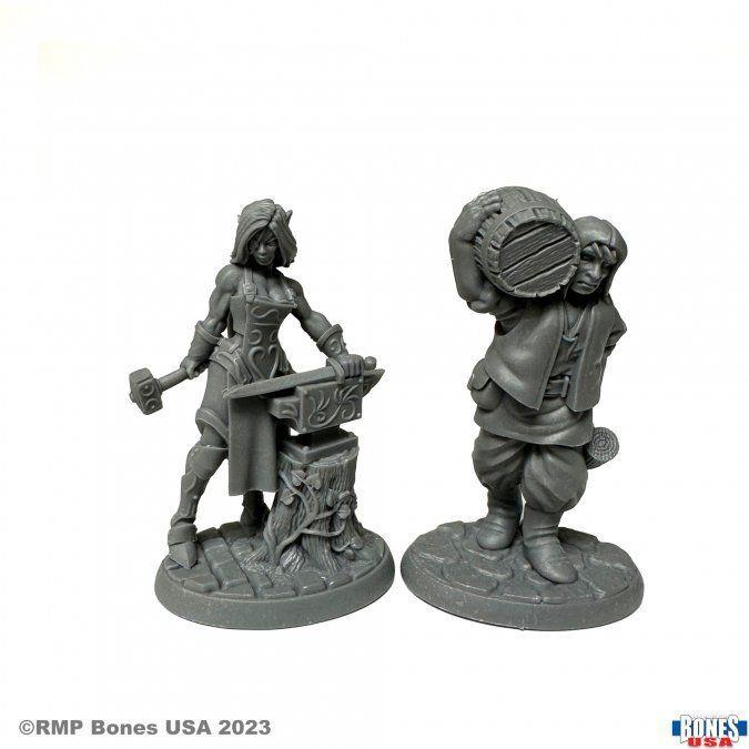 Reaper Bones Black: Cooper and Blacksmith Miniatures Reaper Miniatures   