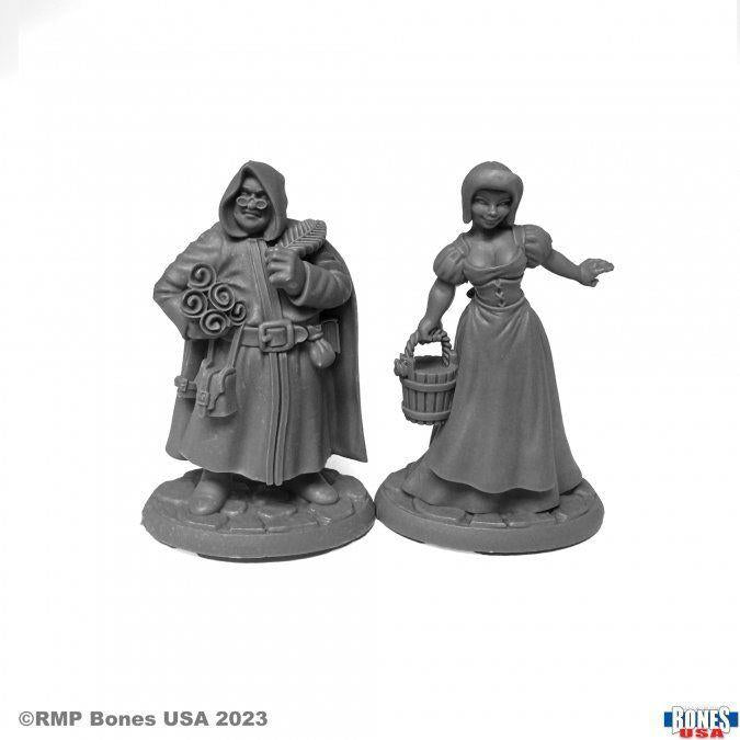 Reaper Bones Black: Sage and Milk Maid Miniatures Reaper Miniatures