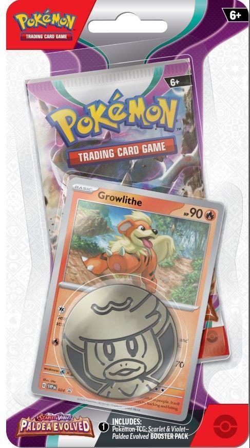 Pokemon TCG: Scarlet & Violet: Paldea Evolved Growlith Checklane Booster  Common Ground Games   