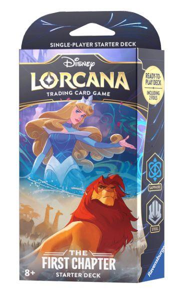 Disney Lorcana TCG: 1st Set Starter Deck Sapphire & Steel Trading Card Games Ravensburger   