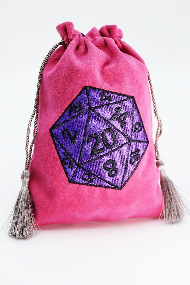 Dice Bag Purple d20  Foam Brain Games   