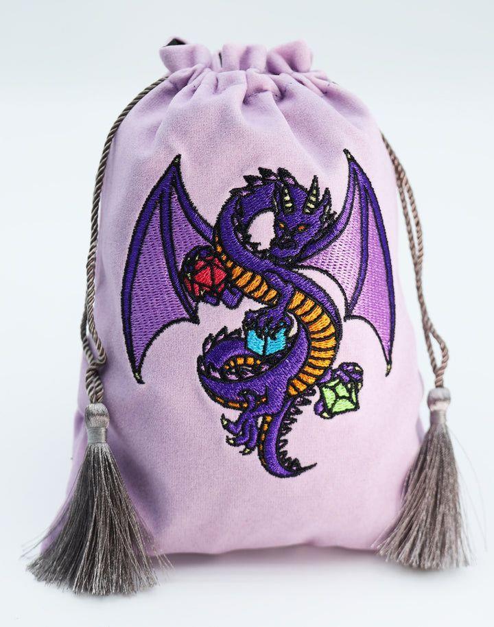 Dice Bag Purple Dragon  Foam Brain Games   