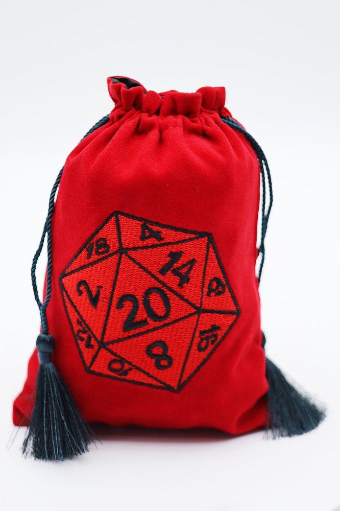 Dice Bag Red d20  Foam Brain Games   