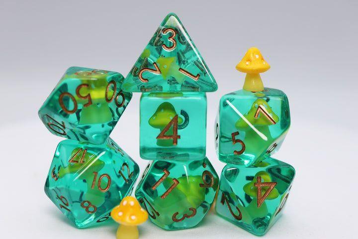 7ct Yellow Mushroom Dice Foam Brain Games