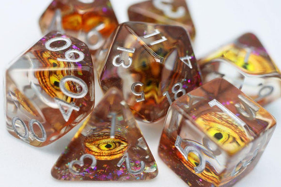 7ct Golden Dragon Eye Dice Foam Brain Games