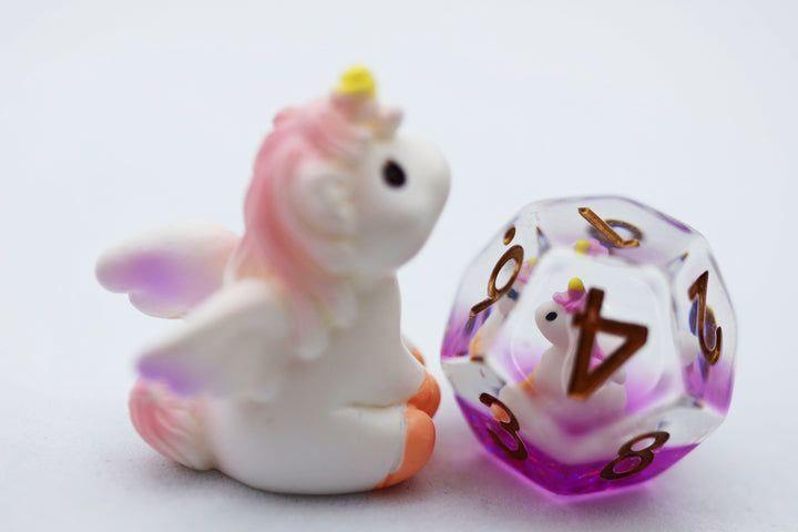 7ct Mystic Unicorn Dice Foam Brain Games