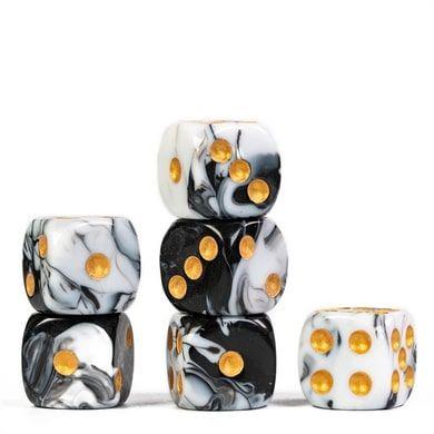 12ct d6 Pips Espresso Cream Dice Foam Brain Games
