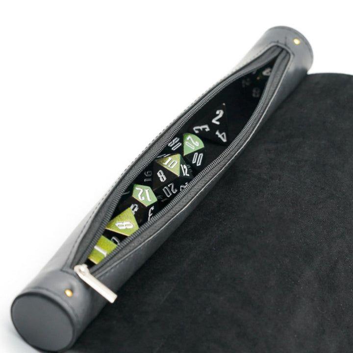 Roll Up Dice Mat Black  Foam Brain Games   