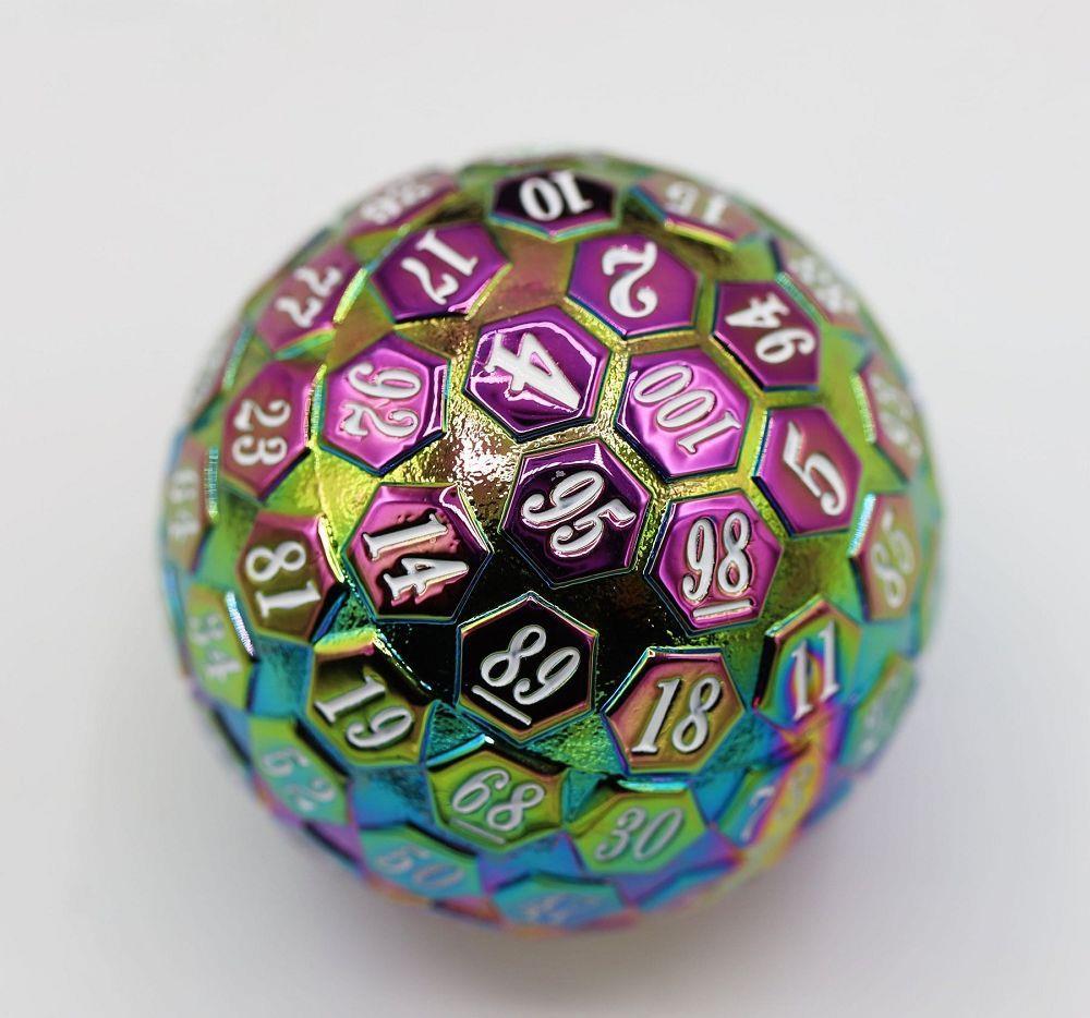 Metal d100 Burnt Opal  Foam Brain Games   