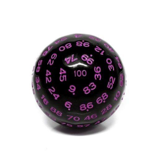 d100 Black Opaque/Purple  Foam Brain Games   
