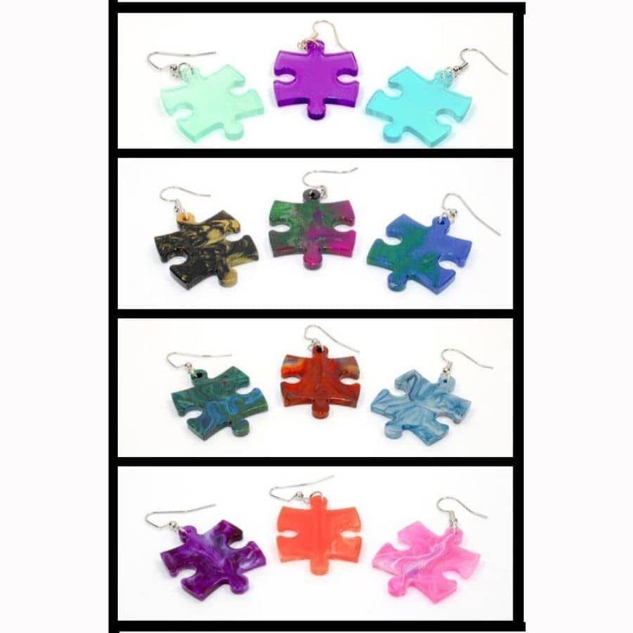 Puzzle Pc Lustrous Earrings Clothing & Accessories Chessex