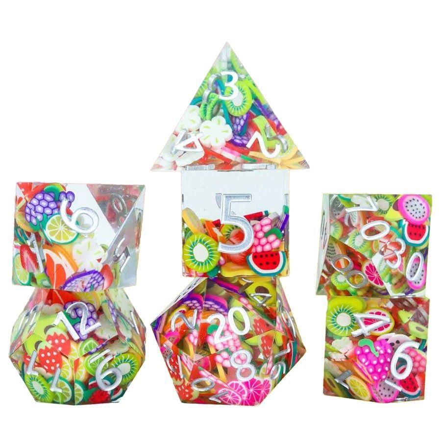 7ct Sharp Fruit Sharp-Edged Dice Sirius Dice   
