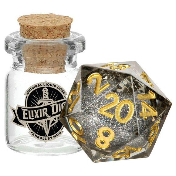 d20 Vanishing Oil Dice FanRoll by Metallic Dice Games