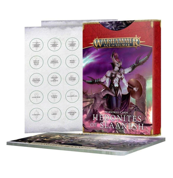 Age of Sigmar Slaanesh Warscroll Cards Miniatures Games Workshop   