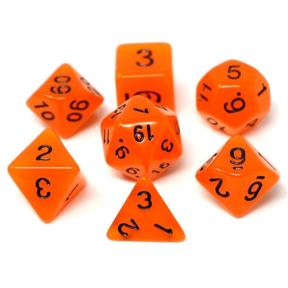 Mimic Dice 7ct Glowing Orange Dice Mimic Dice
