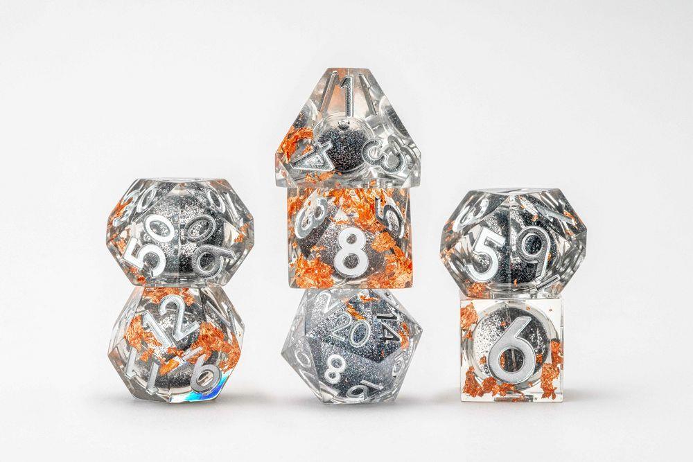 Elixir Liquid Core Dice Set: Liquid Lode Dice FanRoll by Metallic Dice Games