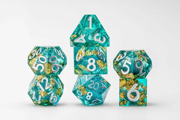 7ct Divine Sanctuary Dice FanRoll by Metallic Dice Games