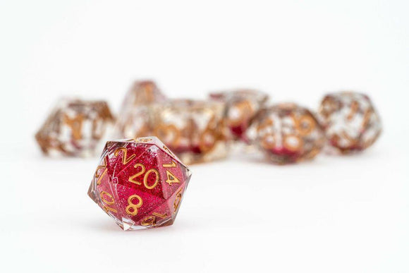 d20 Magenta Mayhem Dice FanRoll by Metallic Dice Games
