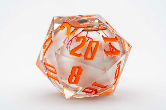 d20 55mm Mammoth Red Eye Dice FanRoll by Metallic Dice Games