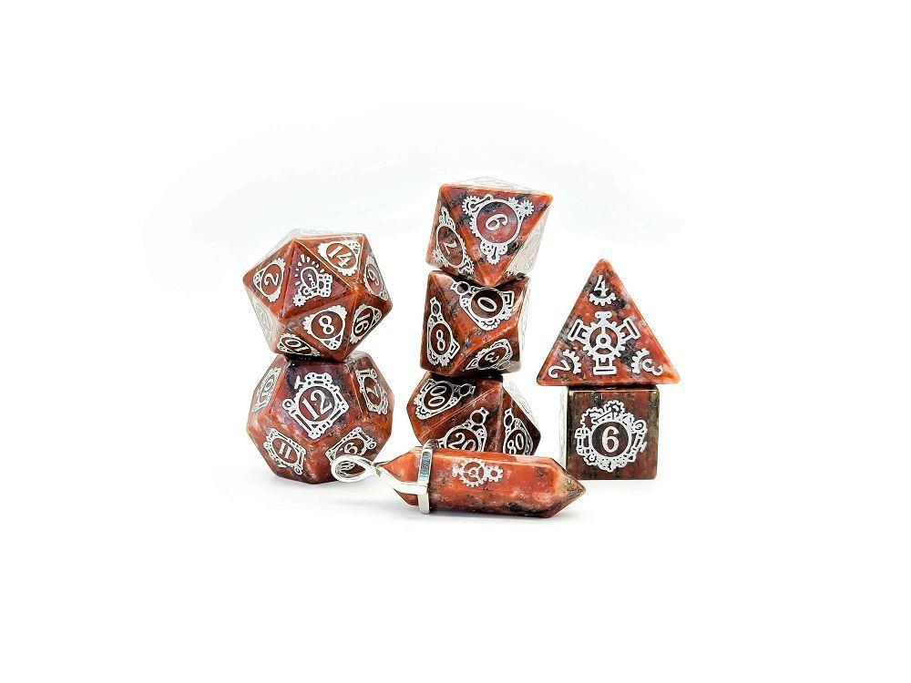 Helio-Rivet Red Granite Dice Level Up Dice