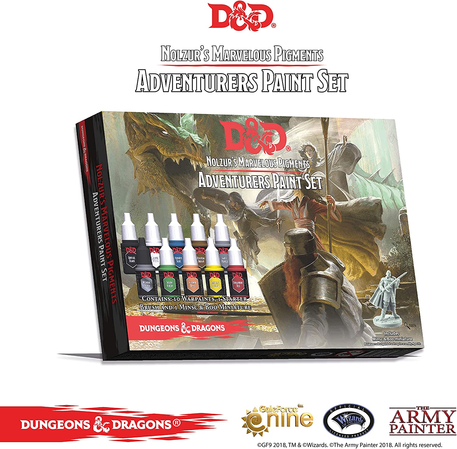 D&D Nolzur's Marvelous Pigments Adventurers Paint Set Paints Gale Force Nine   