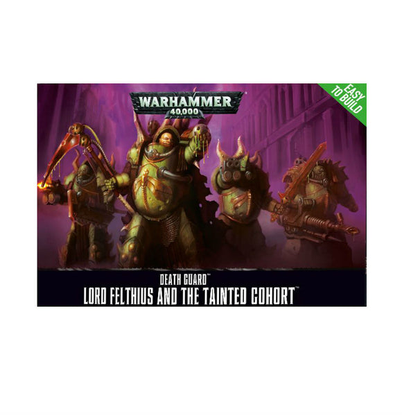 Warhammer 40K Easy to Build Death Guard Lord Felthius & The Tainted Cohort Miniatures Games Workshop   