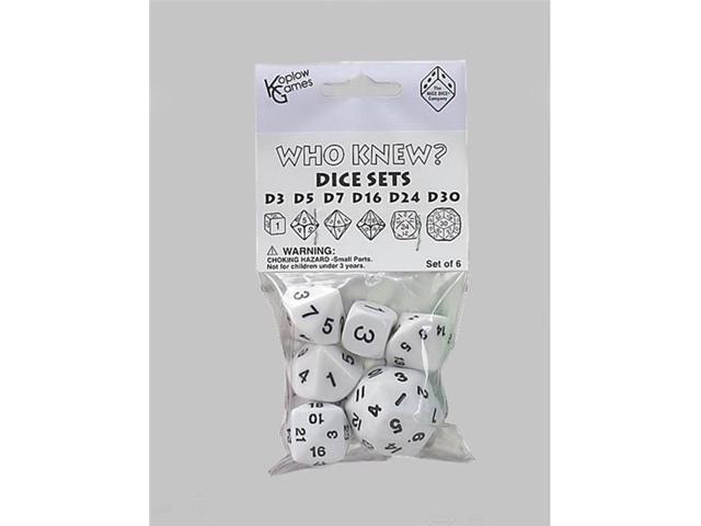 Koplow Who Knew? Dice Set White Dice Koplow Games