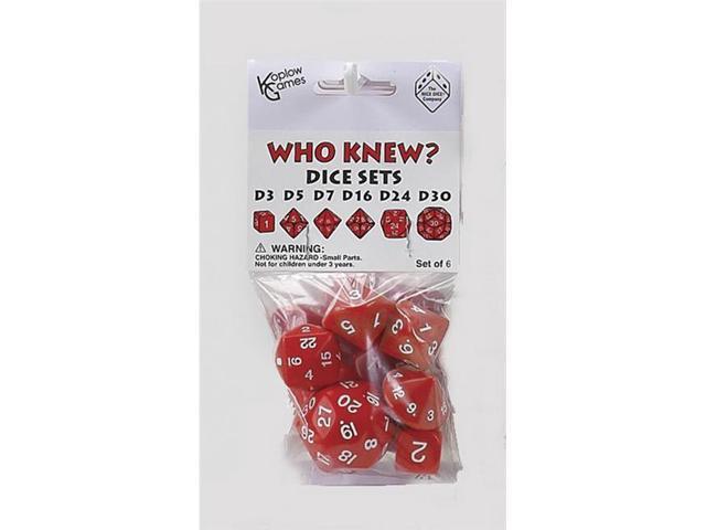 Koplow Who Knew? Dice Set Red Dice Koplow Games