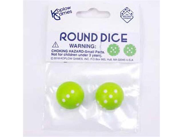 Koplow Round Dice Pair Opaque Green  Koplow Games   