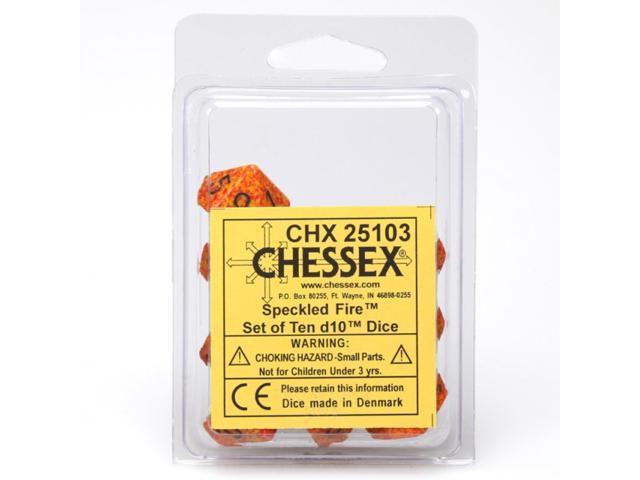 Chessex Speckled Fire 10ct D10 Set (25103) Dice Chessex   
