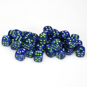 Chessex 12mm Lustrous Dark Blue/Green 36ct D6 Set (27896) Home page Other   