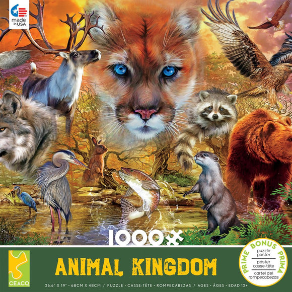Animal Kingdom Mammals 1000pc Puzzle  Gamewright   