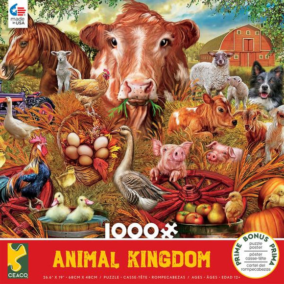 Animal Kingdom Farm 1000pc Puzzle  Gamewright   