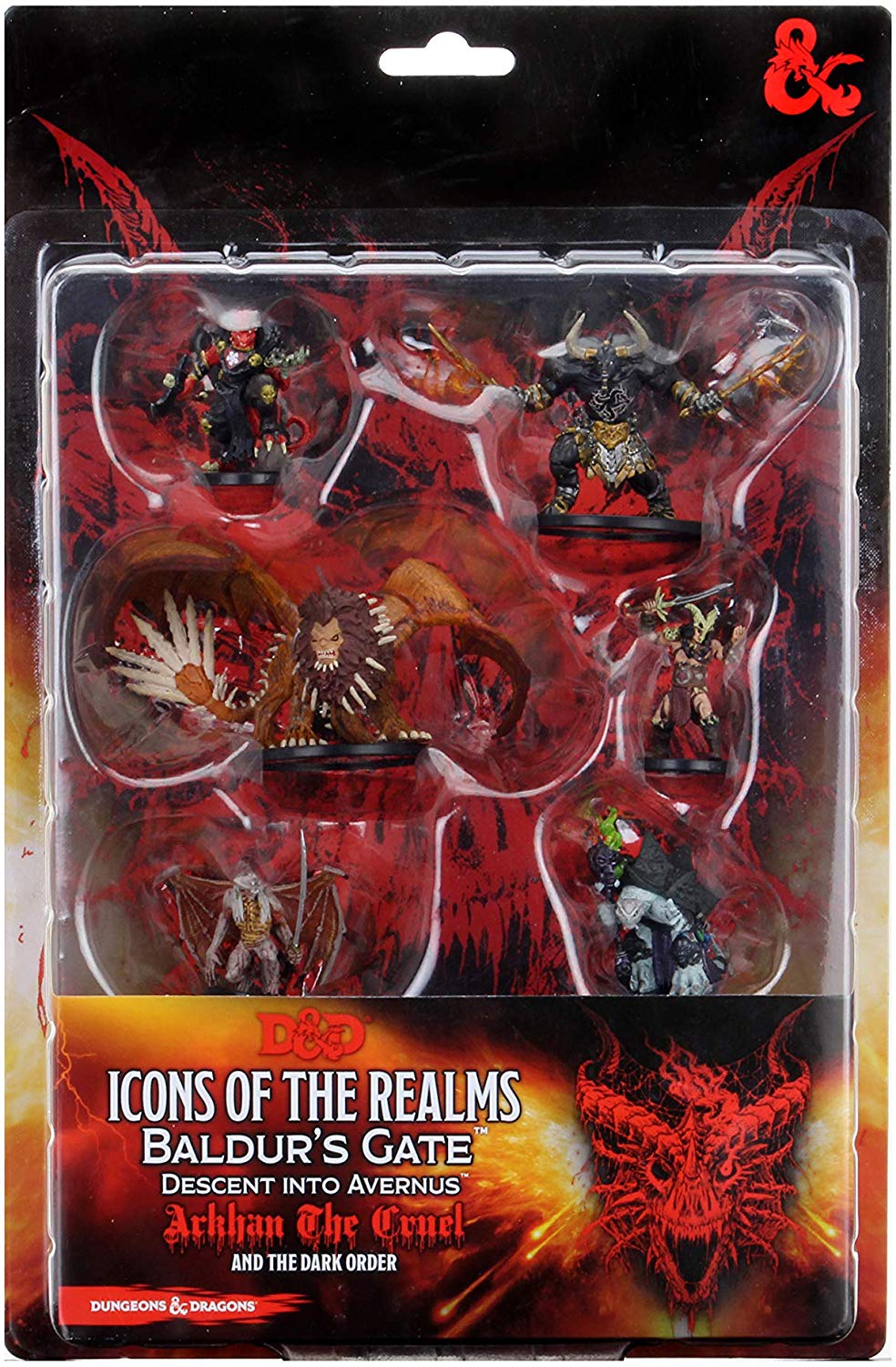 D&D Icons of the Realms Baldur's Gate Descent Into Avernus Arkhan the Cruel and the Dark Order Miniatures Set Miniatures WizKids