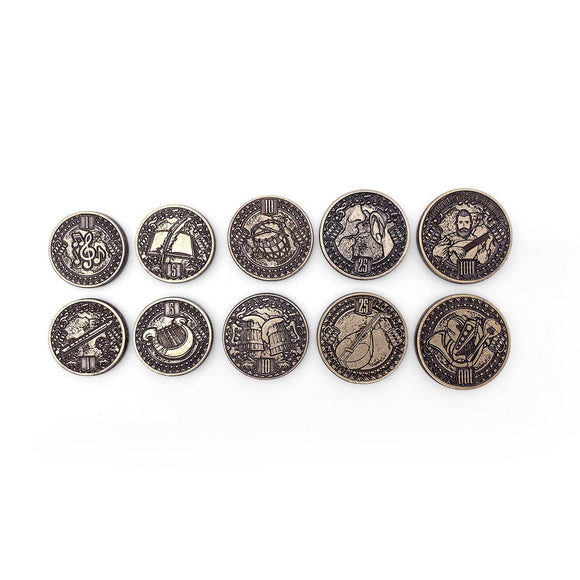 Adventure Coins: Bard Set of 10 Coins Supplies Norse Foundry   