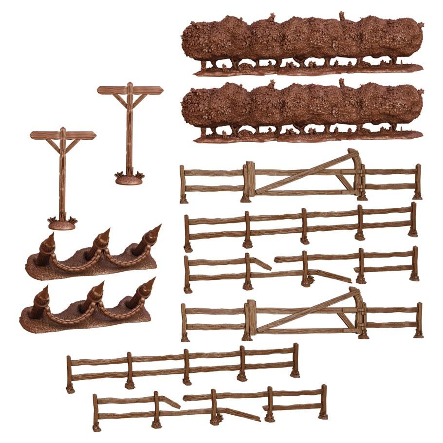 Terrain Crate: Battlefield Fences & Hedges Miniatures Mantic Games   