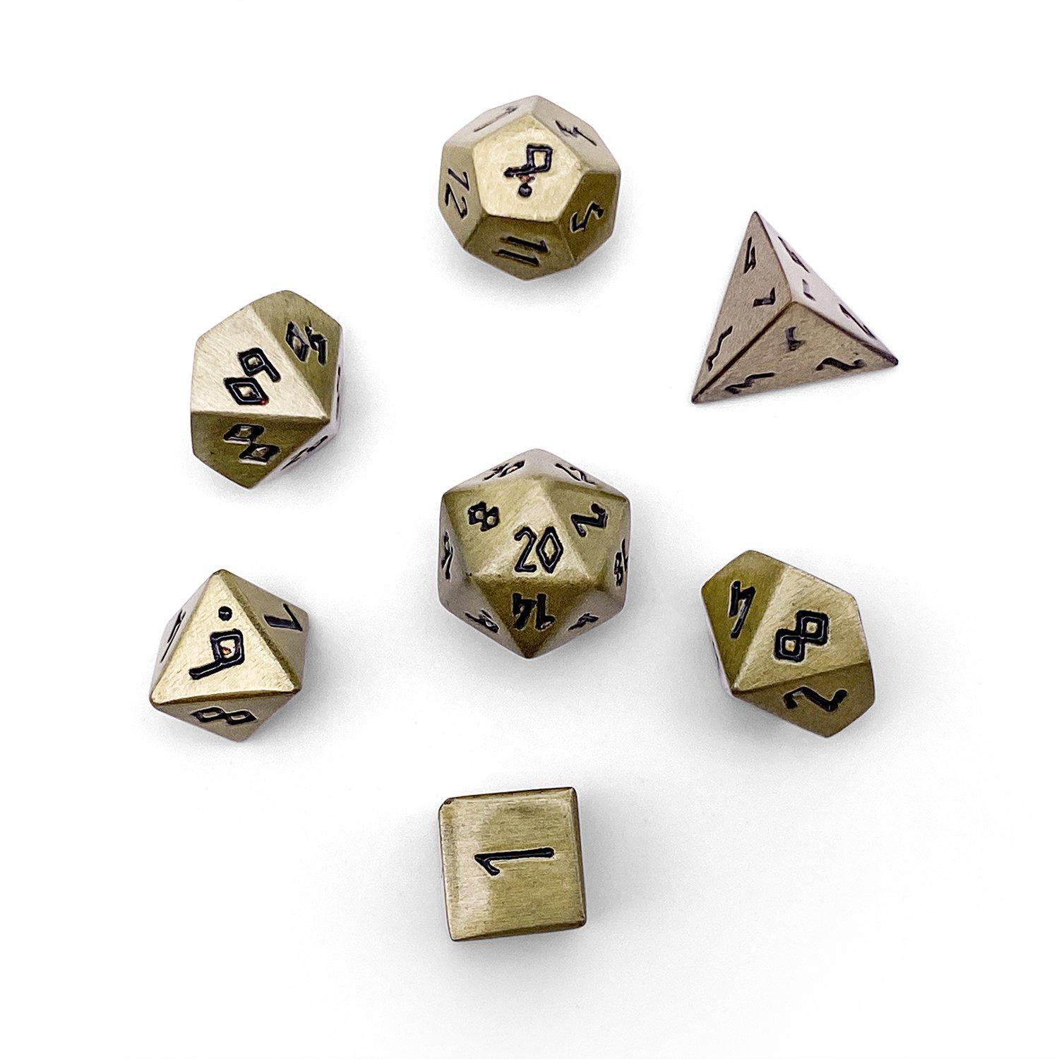Pebble 10mm Alloy Mini Polyhedral Dice Set - Dragon Scale Dice Norse Foundry