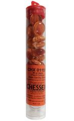 Chessex Orange Catseye Glass Stones in Tube (01151) Dice Chessex   