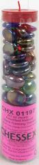Chessex Iridized Mixed Colors Glass Stones in Tube (01197) Dice Chessex   