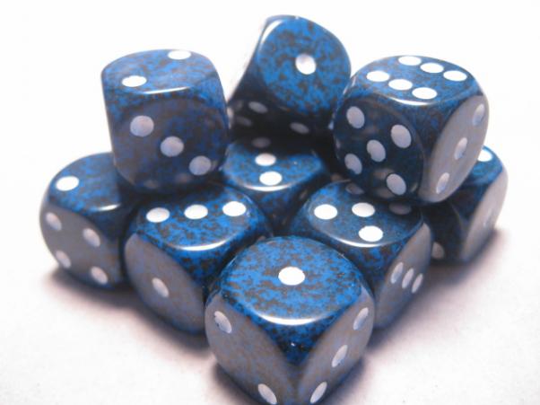 Chessex 16mm Speckled Stealth 12ct D6 Set (25746) Dice Chessex   
