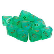 Chessex Luminary Borealis Light Green/Gold 10ct D10 Set (27375)  Chessex   